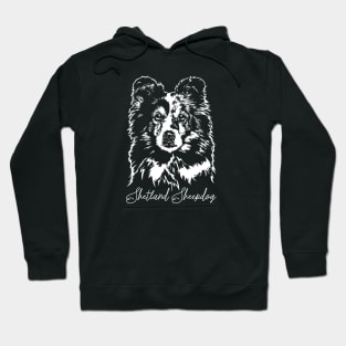 Funny Proud Sheltie Shetland Sheepdog dog portrait Hoodie